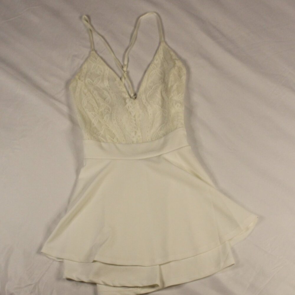 Love Tree Small White Romper